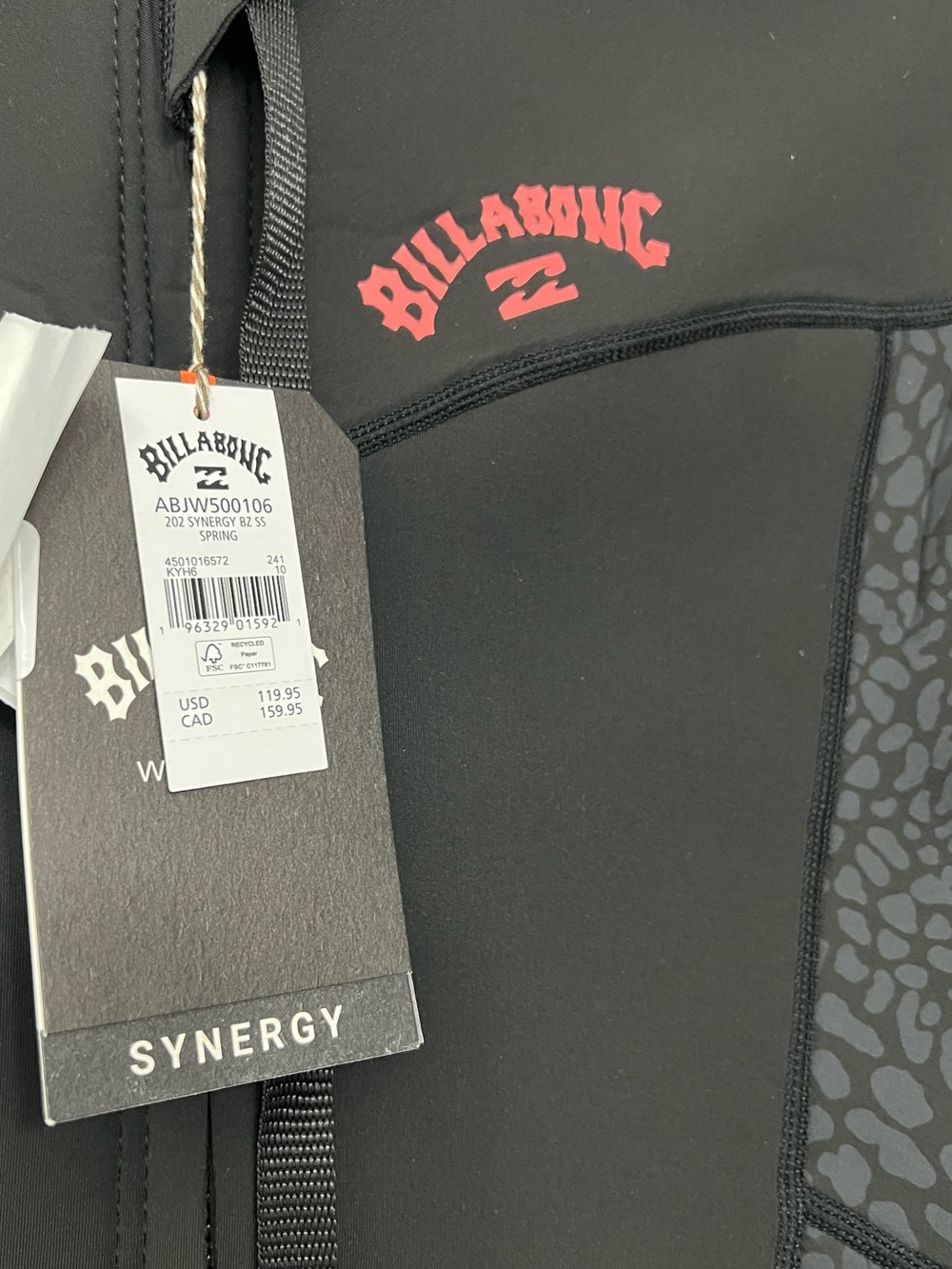 Billabong Synergy Back Zip Spring Wetsuit - 2 mm, Short Sleeve - Picture 4 of 5
